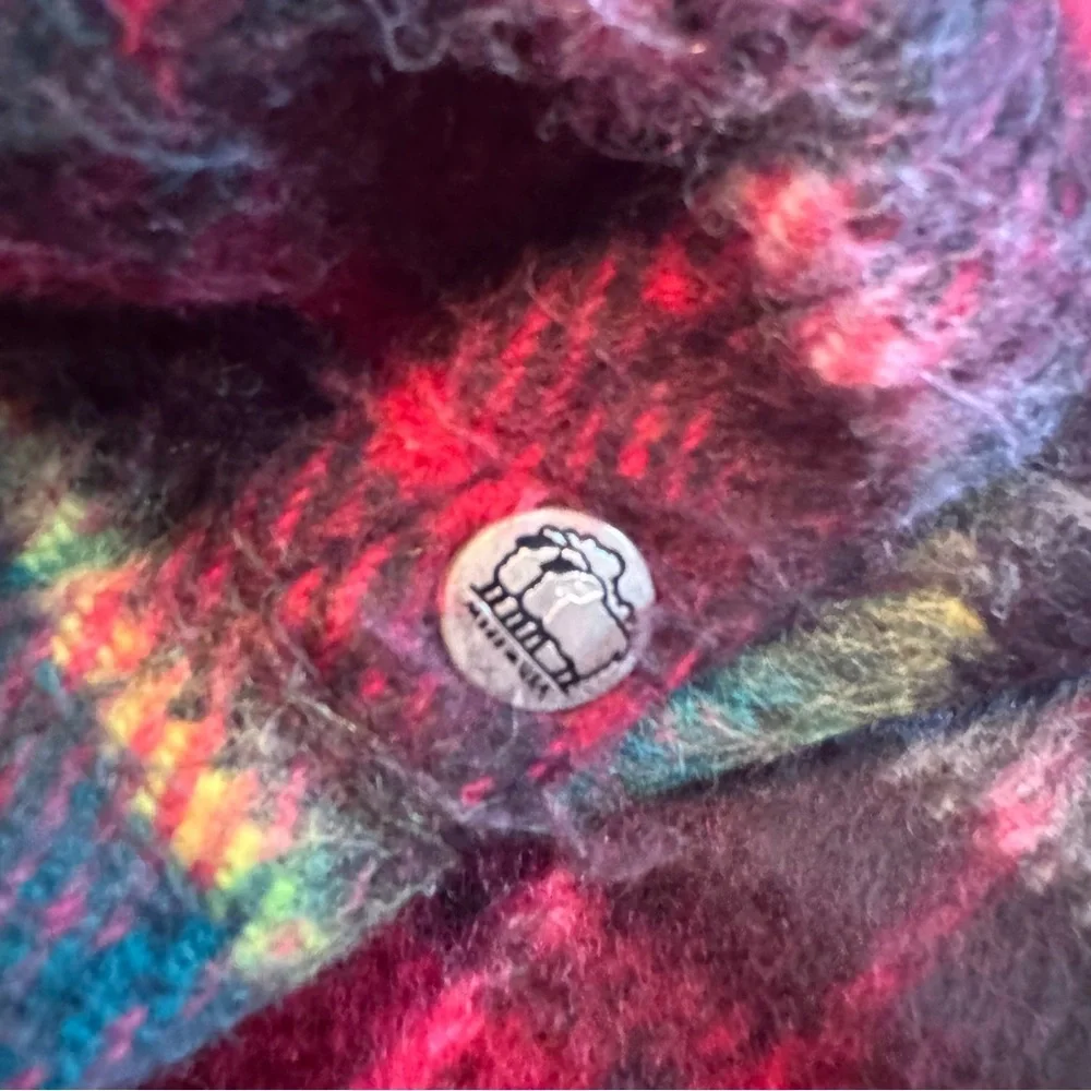 Tennessee Woolen‎ Mills Red  Plaid Stadium Blanket Acrylic Snuggle Wearable Wrap